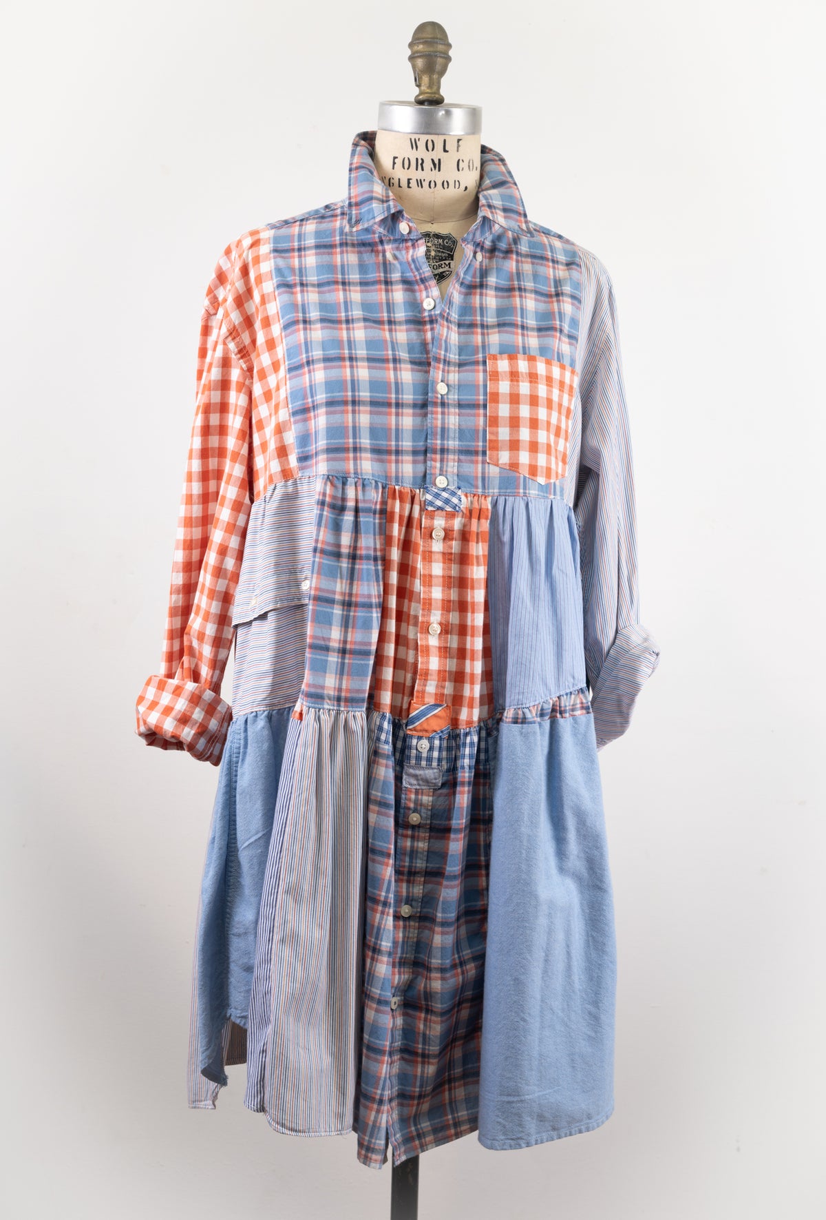 Montclair Upcycled Shirt Dress #018