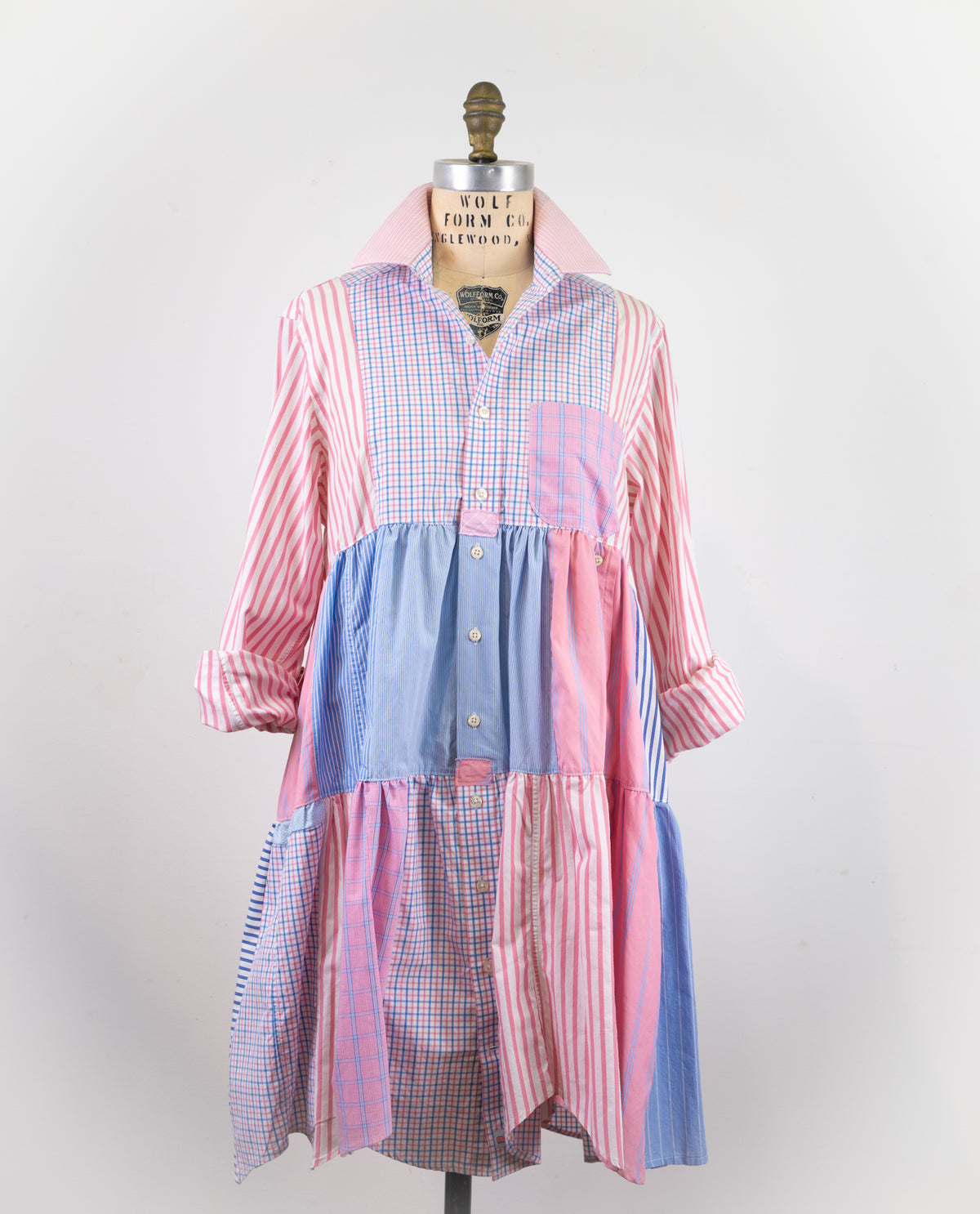 Montclair Upcycled Shirt Dress #020