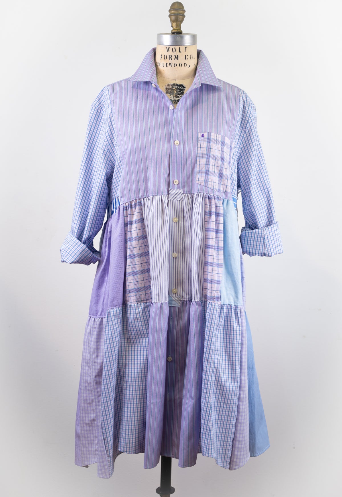 Montclair Upcycled Shirt Dress #025