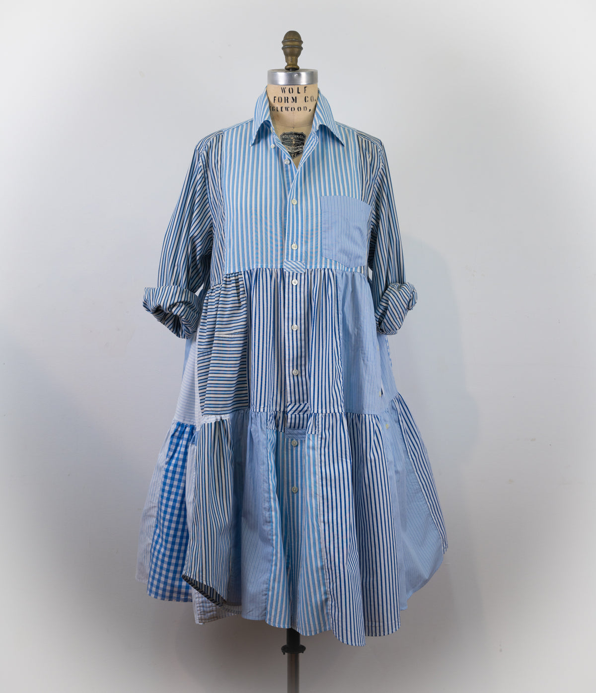 Montclair Upcycled Shirt Dress #030